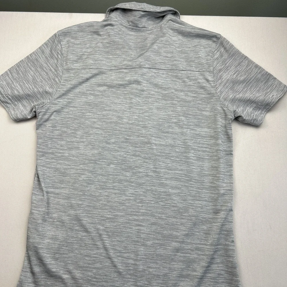 Oakley Regular‎ Fit Mens Small Golf Polo Short Sleeve Shirt Gray Black *READ*